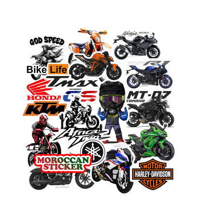 20 PCS BIKE LIFE STICKERS