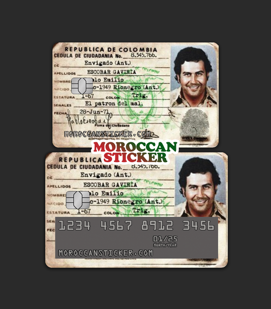 CREDIT CARD SKIN PABLO ESCOBAR ID